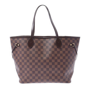 LOUIS VUITTON Damier Neverfull Brown Canvas Tote Bag